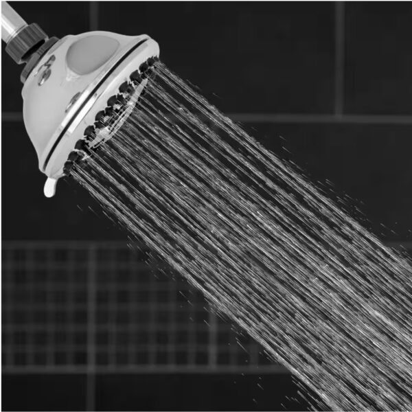 9-Spray 4.5 in. Single Wall Mount 1.8 GPM Fixed Shower Head in Chrome