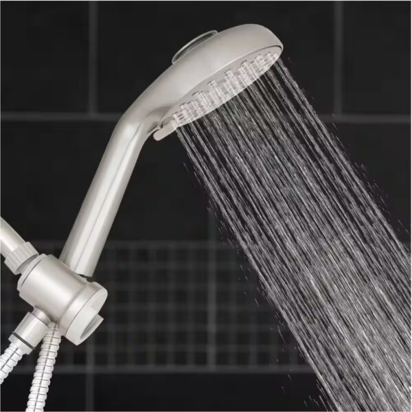 8-Spray Wall Mount Magnet Assist Multi Height Handheld Shower Head 1.8 GPM in Brushed Nickel