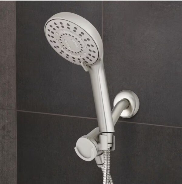 8-Spray Wall Mount Magnet Assist Multi Height Handheld Shower Head 1.8 GPM in Brushed Nickel
