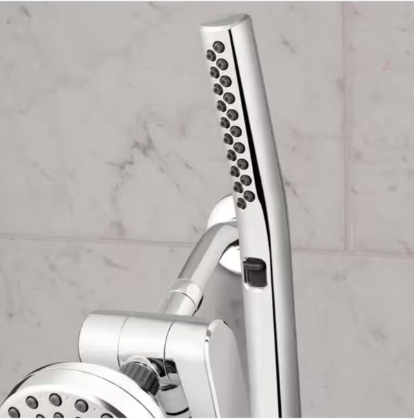 12-spray 5 in. High PressureDual Shower Head and Handheld Shower Head in Chrome