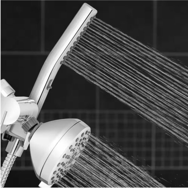 12-spray 5 in. High PressureDual Shower Head and Handheld Shower Head in Chrome